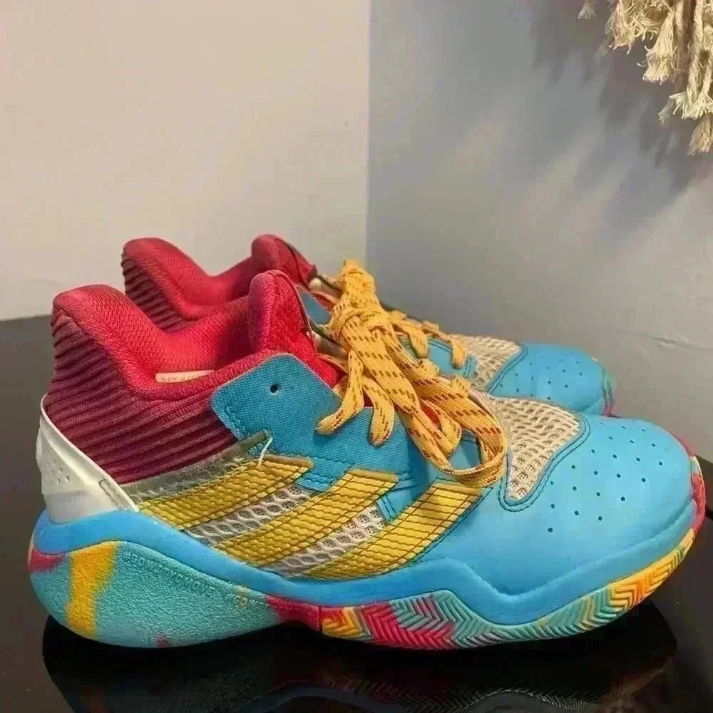 Adidas Harden Stepback J Shoes FY2983 Men Size 6 Cyan Solar Gold